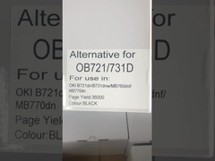 คาร์ทรีจโทเนอร์ที่เข้ากันได้ สีดํา 45439002 สําหรับ OKI B731 MB770 เครื่องพิมพ์