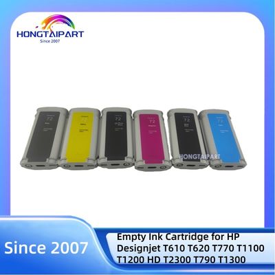 ซื้อ 130ML Empty Ink Cartridge 72 C9403A-MK C9370A-PK C9371A-C C9372A-M C9373A-Y C9374A-G Neutral Packing for HP Designjet Printers การผลิตออนไลน์