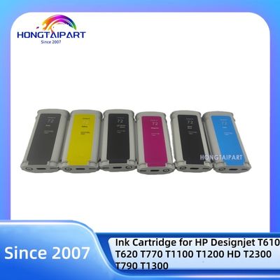 ซื้อ 130ML Ink Cartridge 72 C9403A-MK C9370A-PK C9371A-C C9372A-M C9373A-Y C9374A-G Neutral Packing for HP Designjet Printers การผลิตออนไลน์