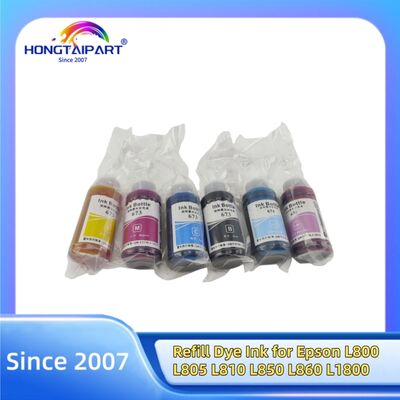 Refill Dye Ink for Epson L800 L805 L810 L850 L860 L1800 Printer Ink Bottle 70ml 664 672 673 674 T6731 T6732 T6733 T6734 T6735 T6736 Office Supply