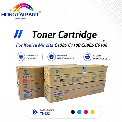 ของแท้มีเสถียรภาพเอาท์พุท Konica Minolta TN622 ผงหมึกต้นฉบับสำหรับ C1085 C1100 C6085 C6100 เครื่องถ่ายเอกสาร